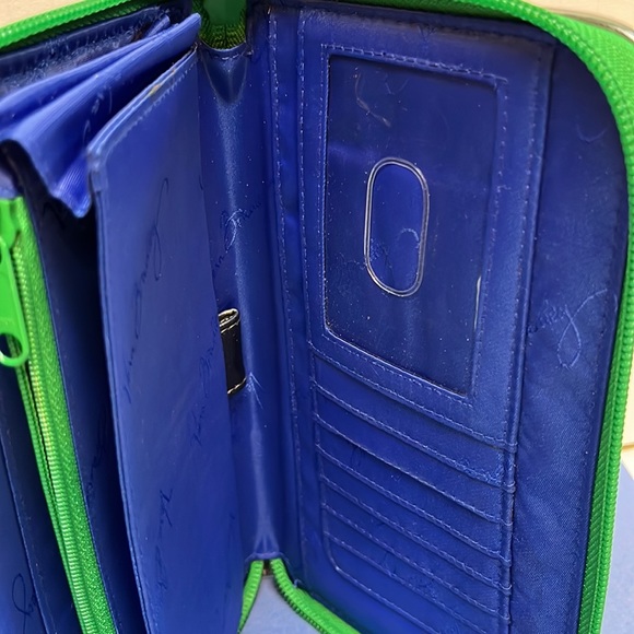 Vera Bradley BB COLLECTION Emerald Diamonds Accordion Style Wallet Wristlet NWOT - Picture 6 of 11